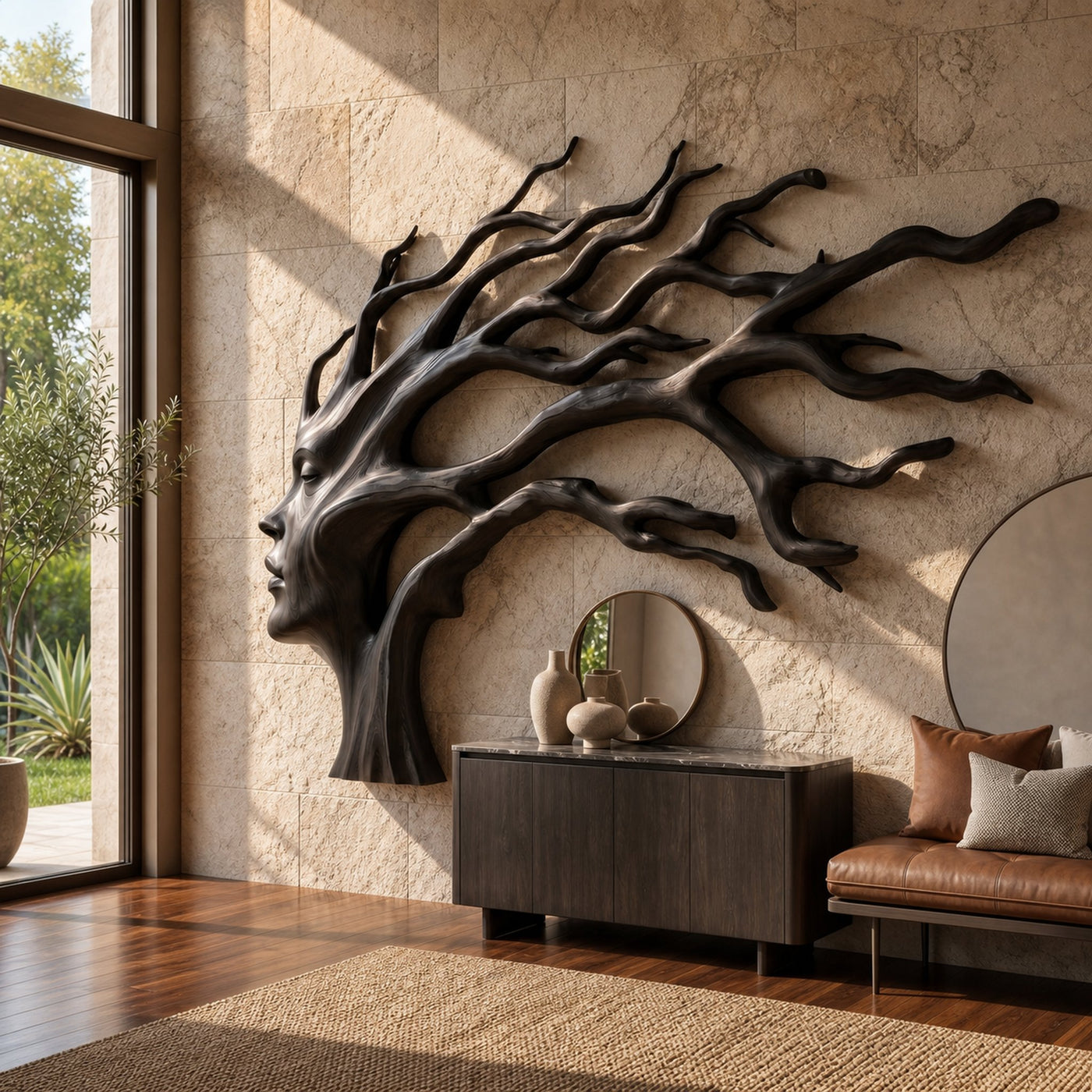 Organic Tree Wall Art With Sculptural Branch Design For Living Room And Entryway - product view 4