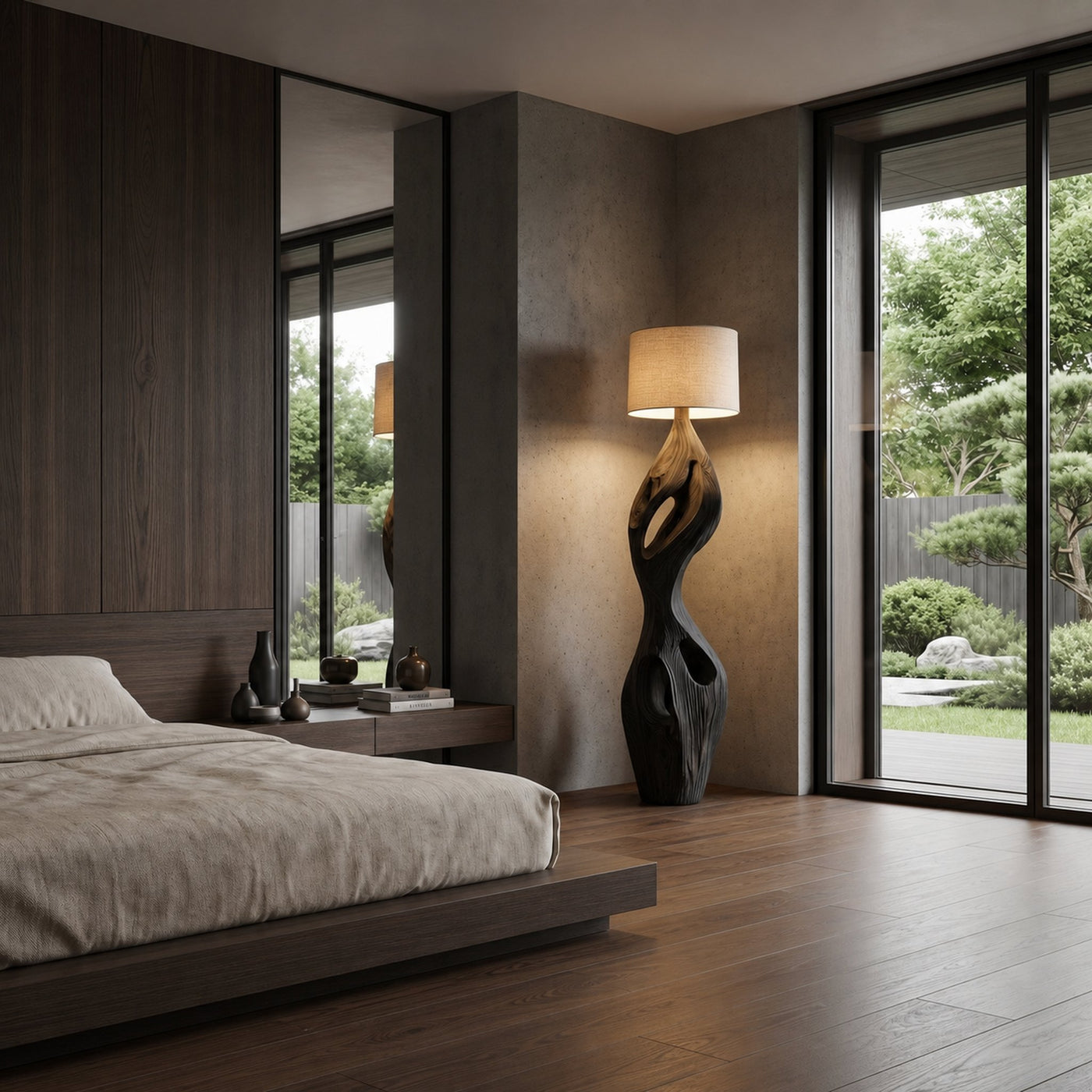 Organic Twisted Floor Lamp Sculptural Double Curve Design Living Room And Bedroom - product view 4