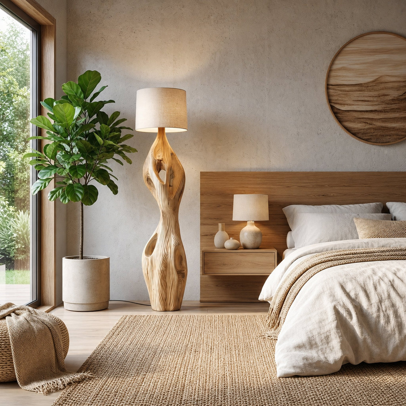 Organic Twisted Floor Lamp Sculptural Double Curve Design Living Room And Bedroom - product view 5