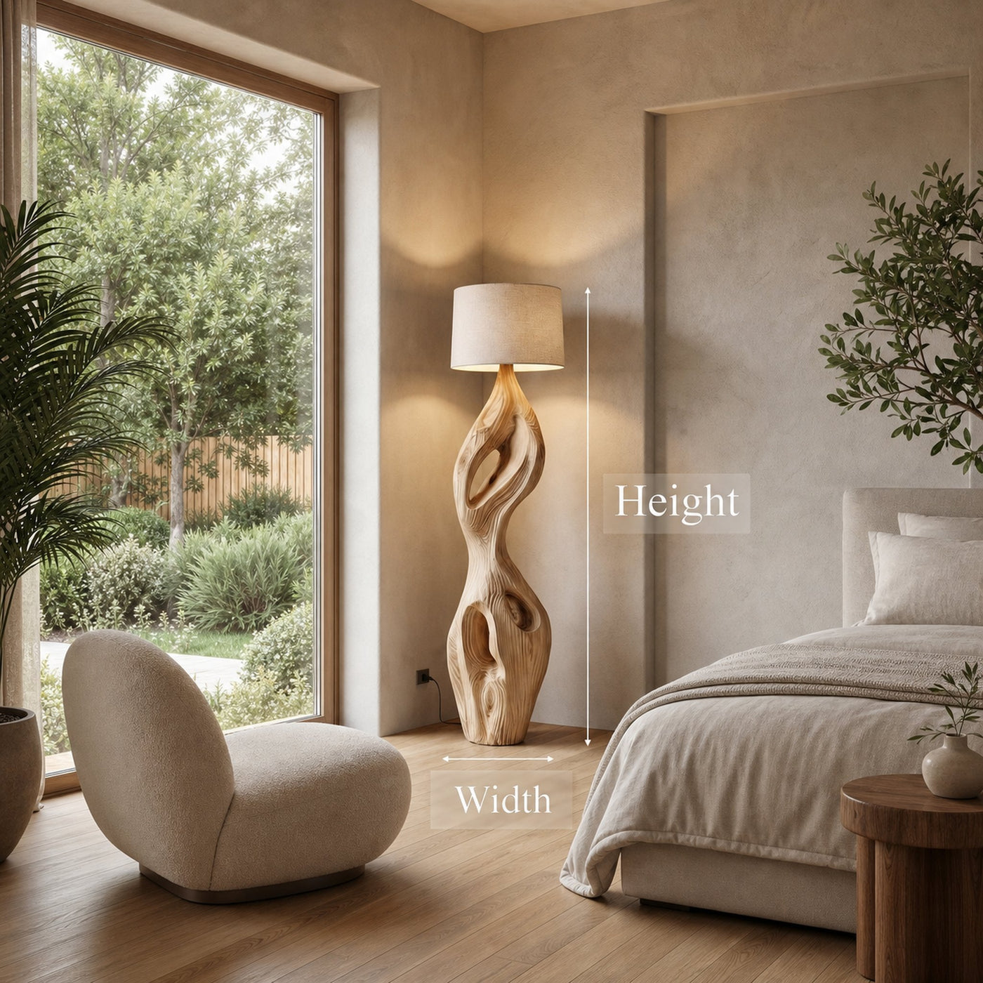 Organic Twisted Floor Lamp Sculptural Double Curve Design Living Room And Bedroom - product view 8