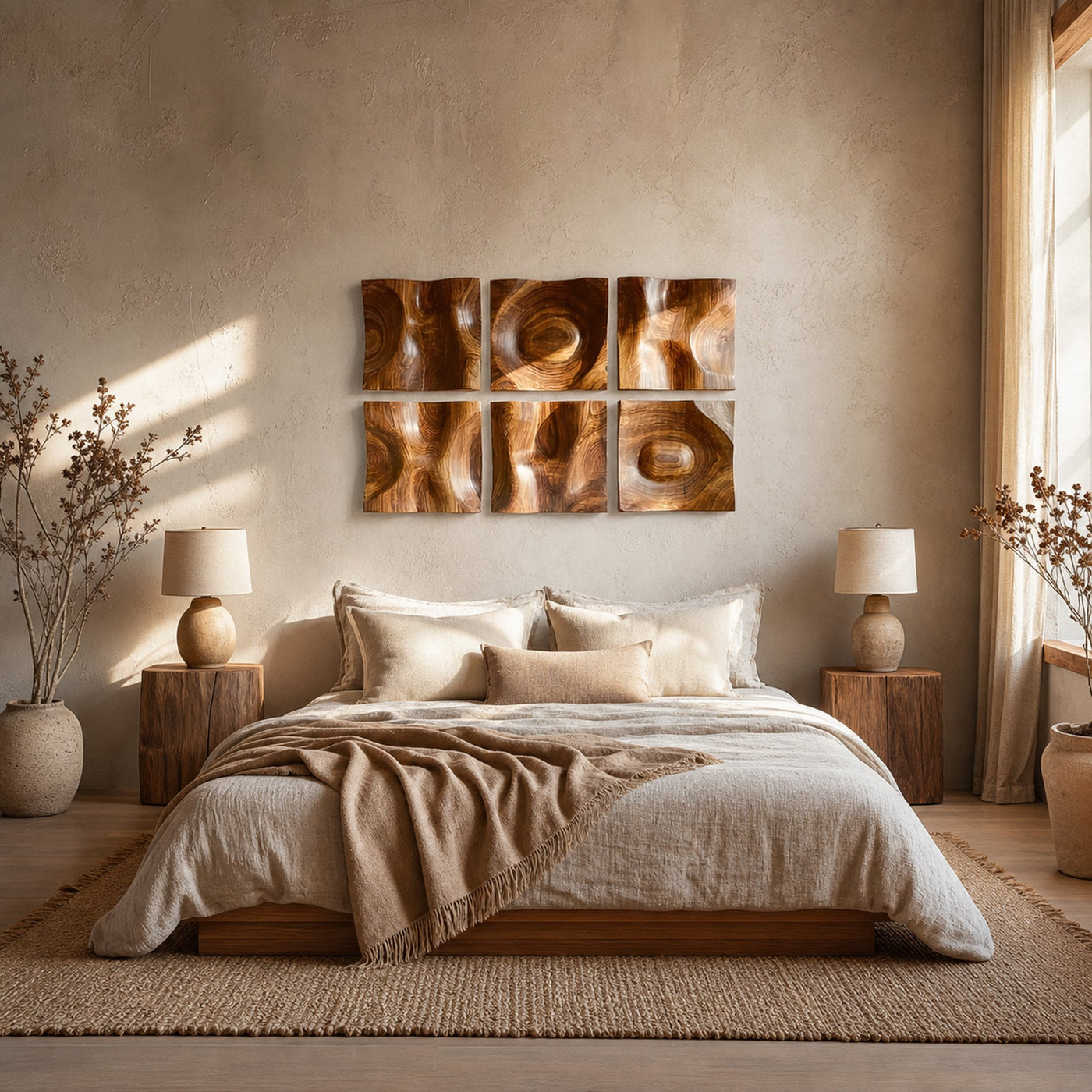 Organic Wall Art Panels For Living Room And Interior Decor - product view 2