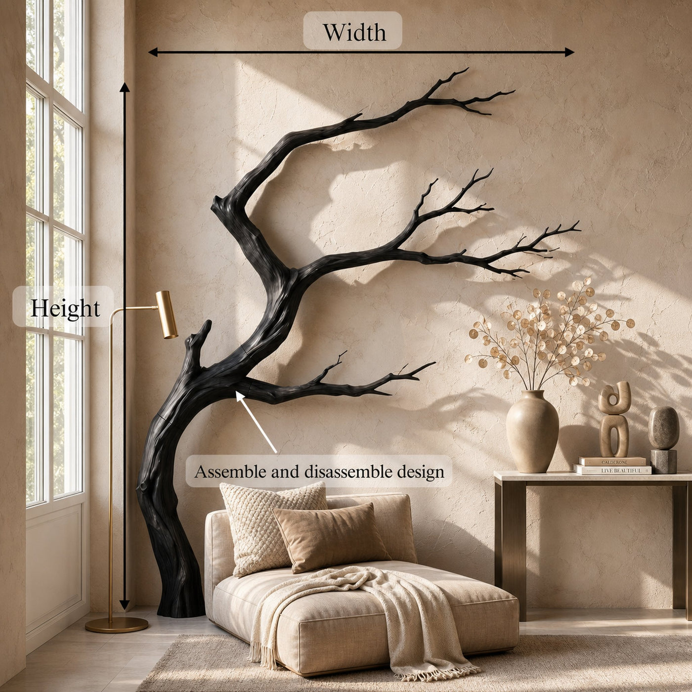 Organic Wall Decor Organic Tree Branch Form For Living Room - product view 8