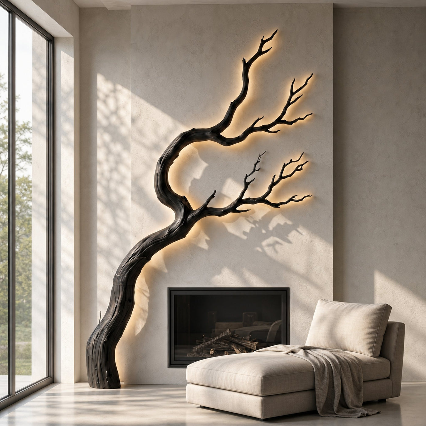Organic Wall Decor Sculptural Tree For Living Room