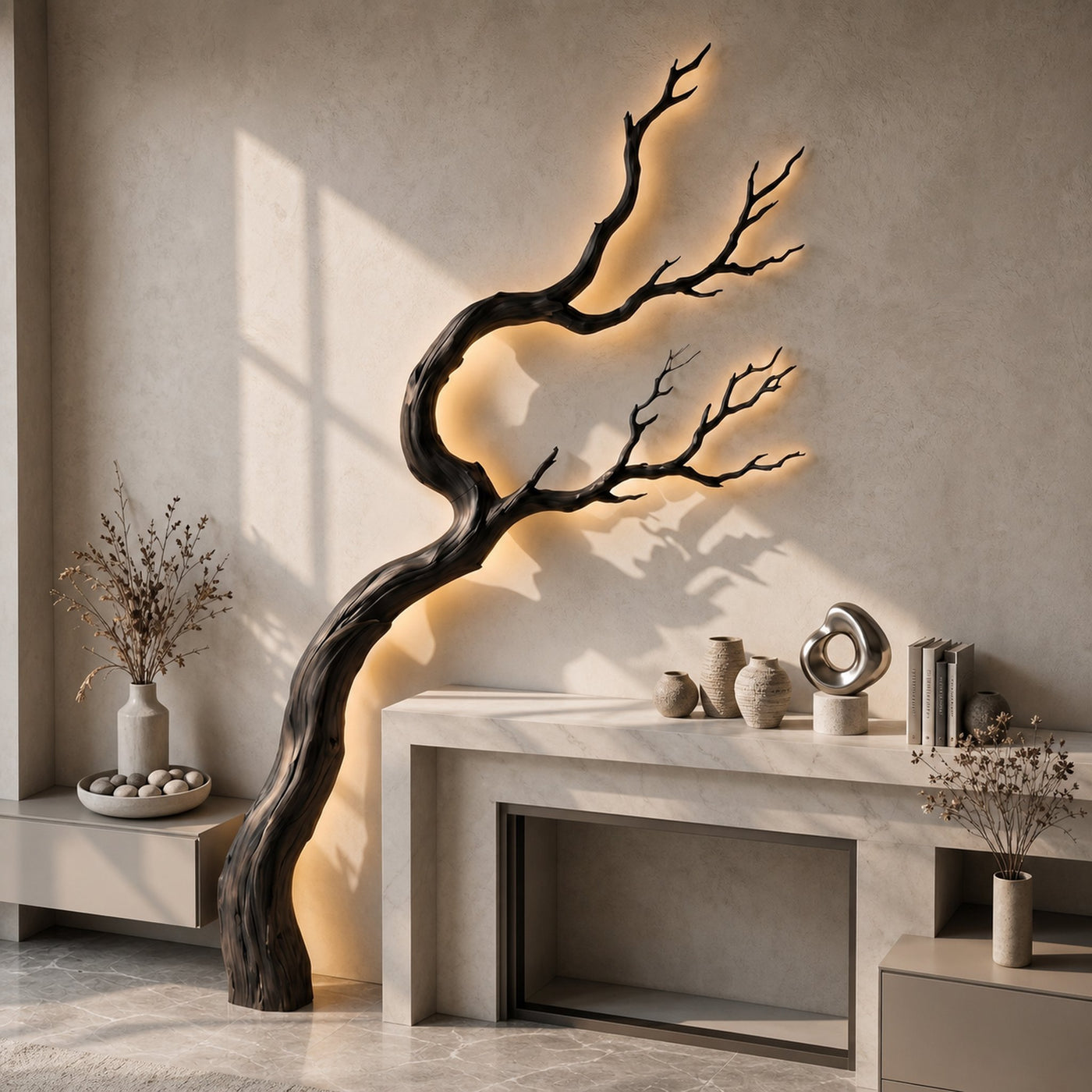 Organic Wall Decor Sculptural Tree For Living Room - product view 3