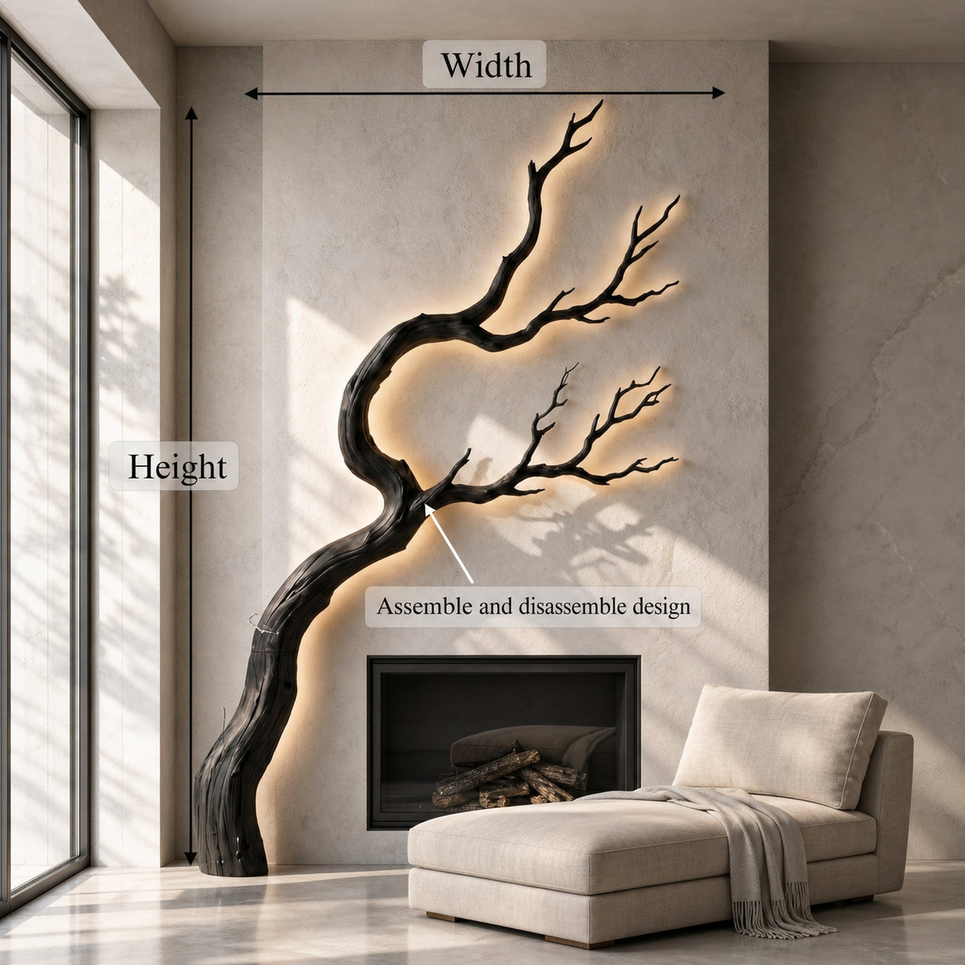Organic Wall Decor Sculptural Tree For Living Room - product view 8