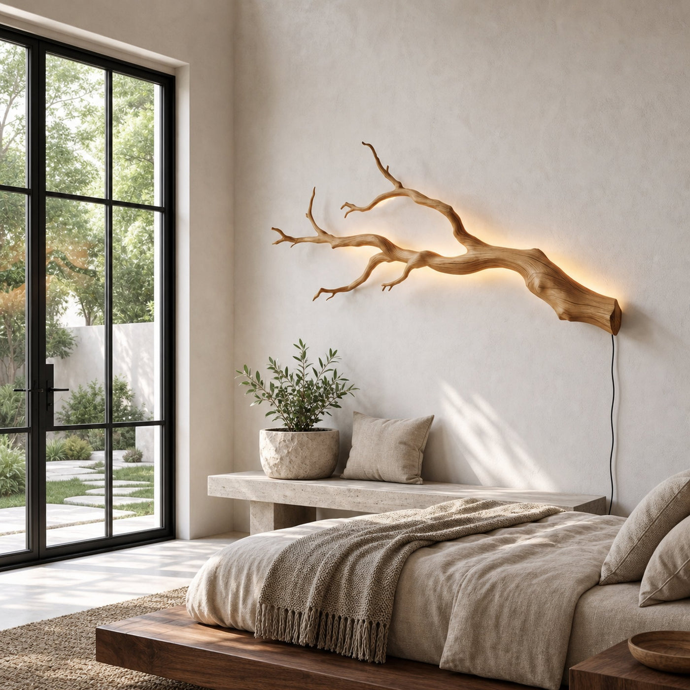 Organic Wall Lamp With Sculptural Tree Branch Design For Living Room - product view 5