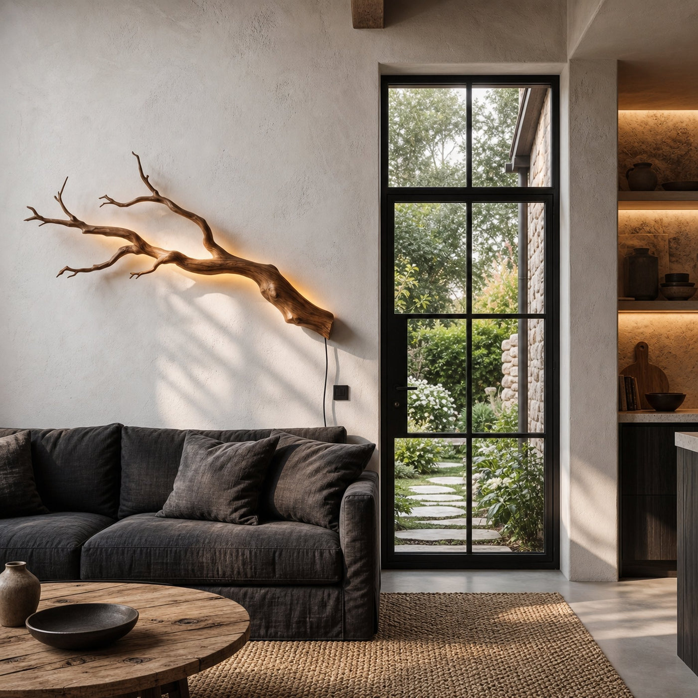 Organic Wall Lamp With Sculptural Tree Branch Design For Living Room - product view 6