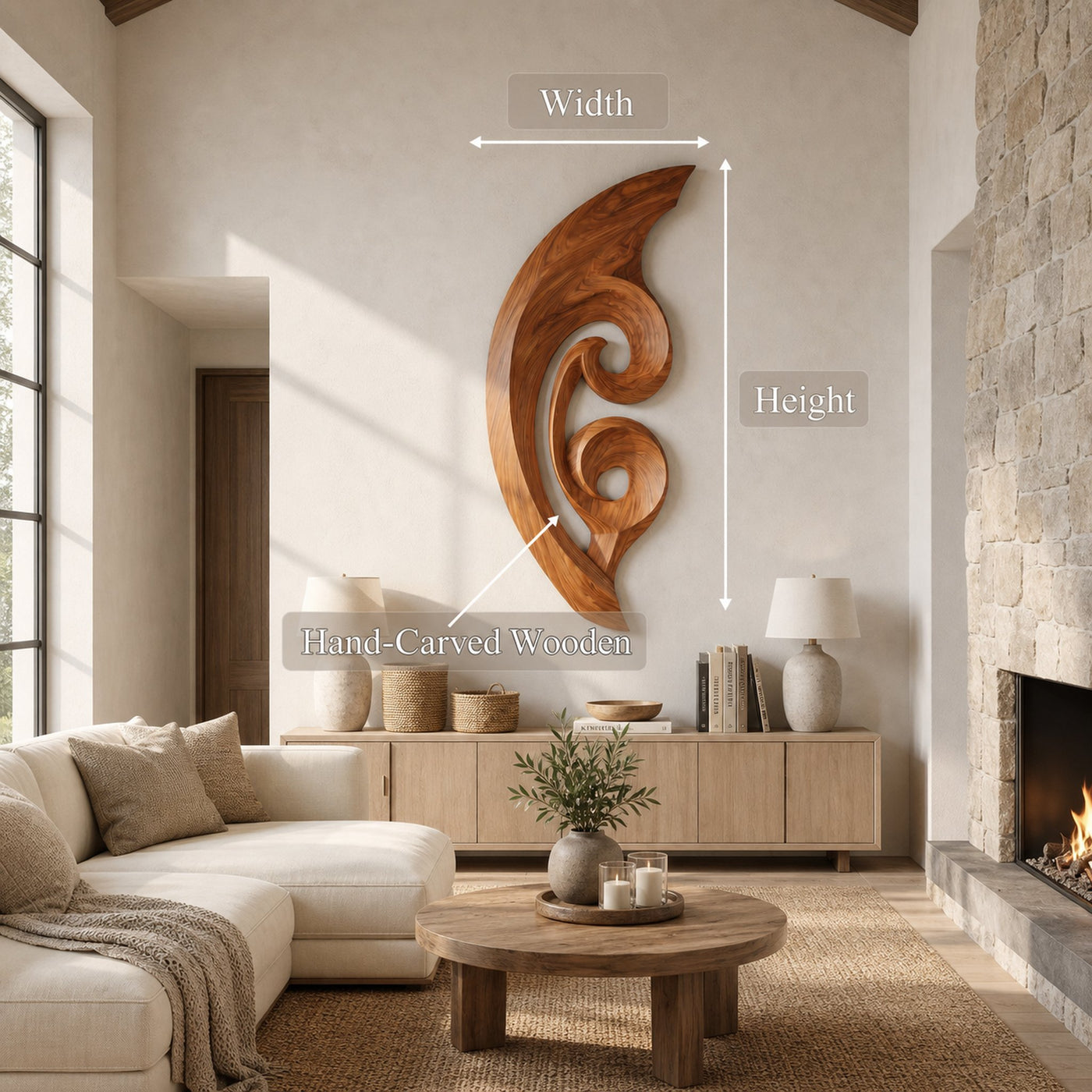 Organic Wall Sculpture For Living Room - product view 8