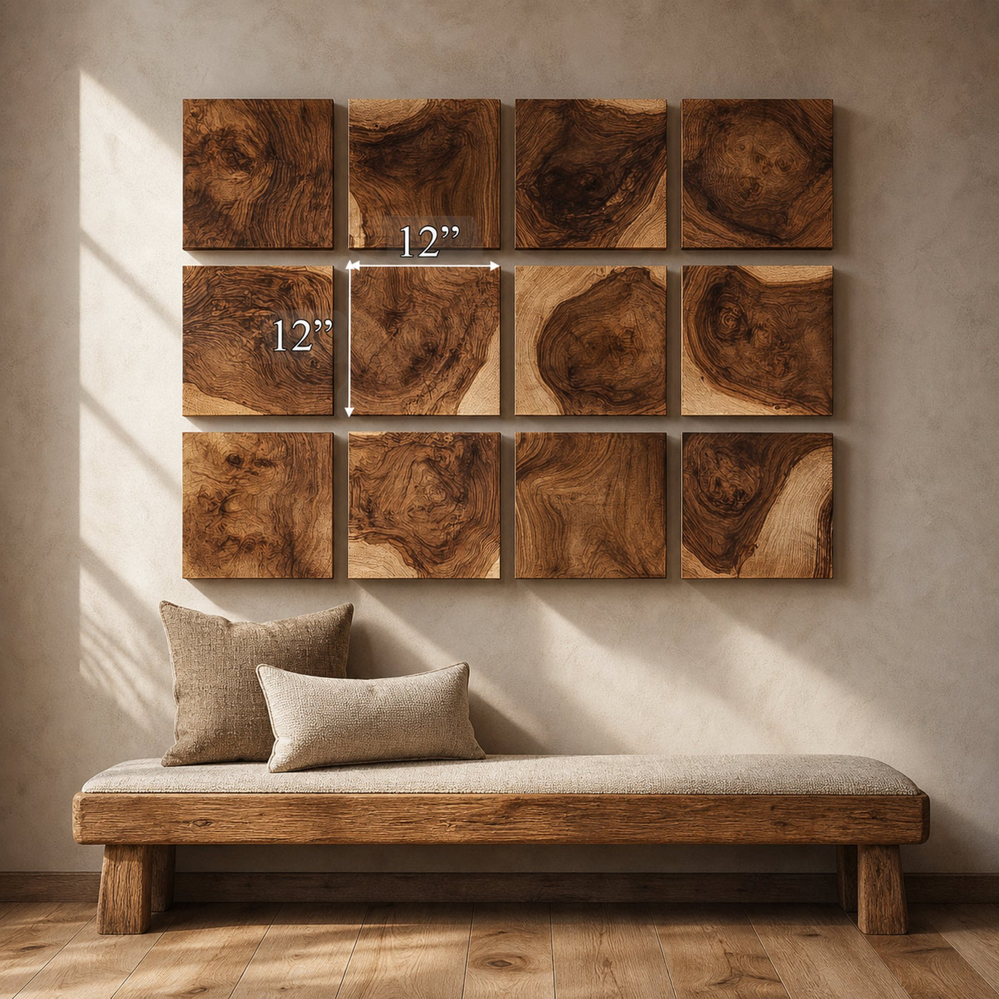 Organic Wood Grain Wall Art For Living Room And Entryway - product view 4