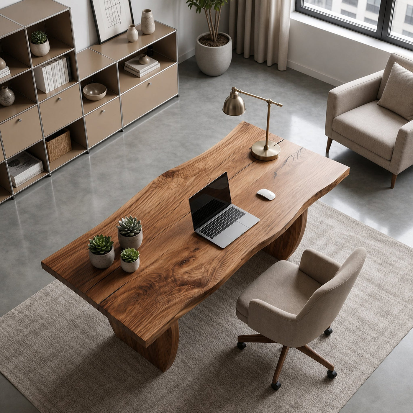 Organic Wooden Executive Desk For Home Office And Study Room - product view 2