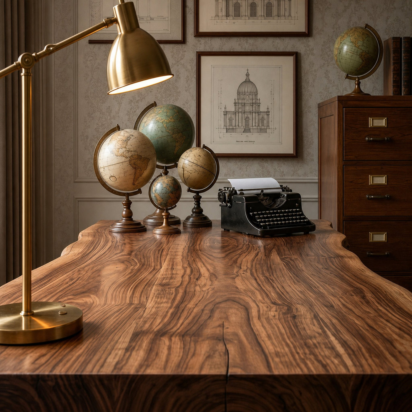 Organic Wooden Executive Desk For Home Office And Study Room - product view 3