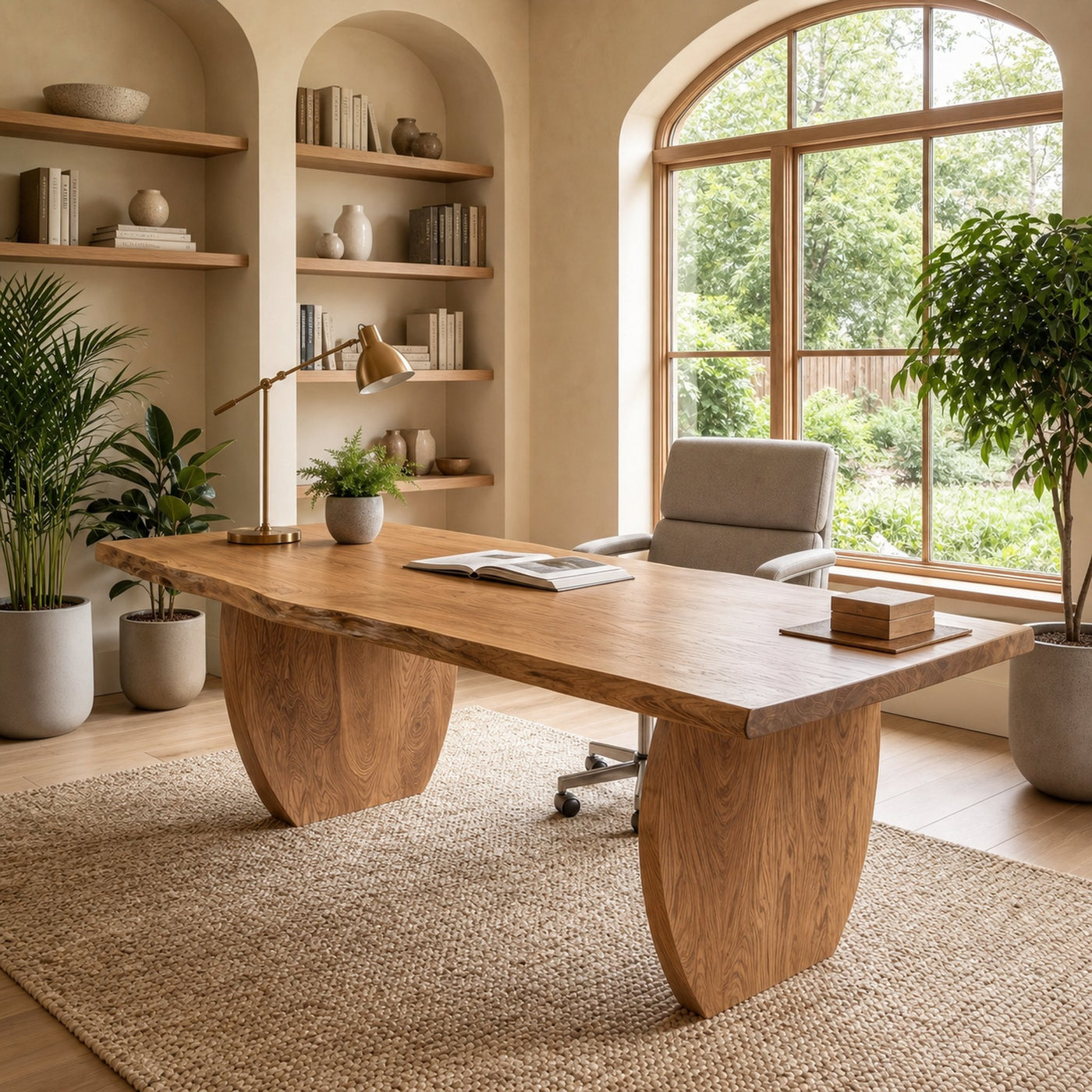 Organic Wooden Executive Desk For Home Office And Study Room - product view 5