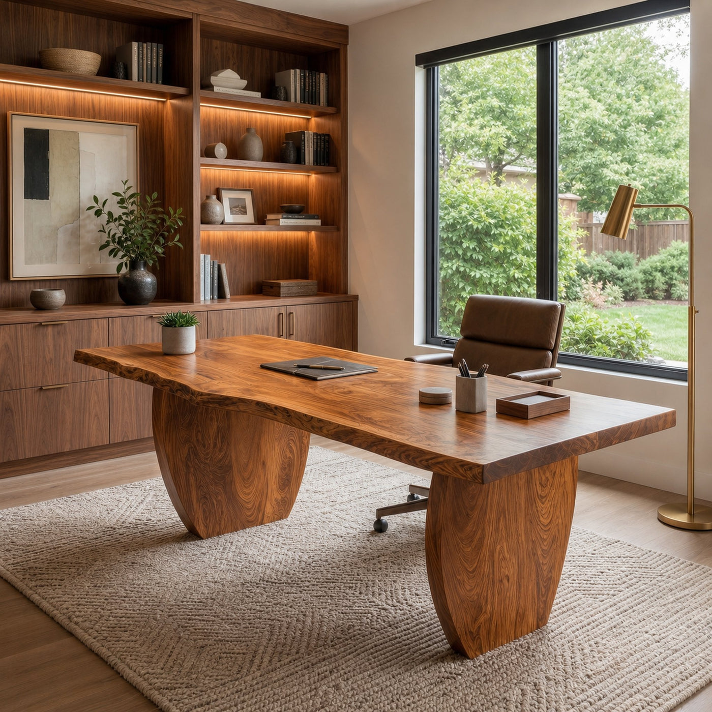 Organic Wooden Executive Desk For Home Office And Study Room - product view 6
