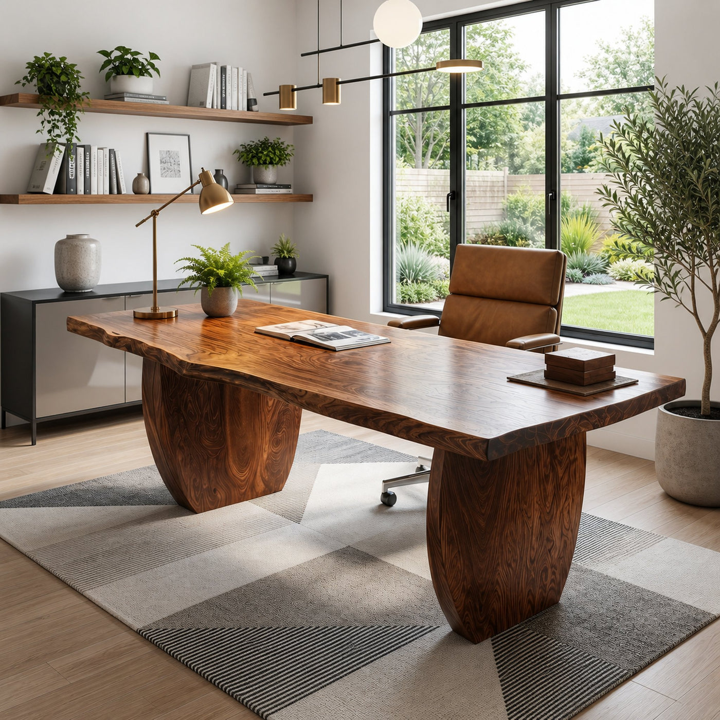 Organic Wooden Executive Desk For Home Office And Study Room - product view 7