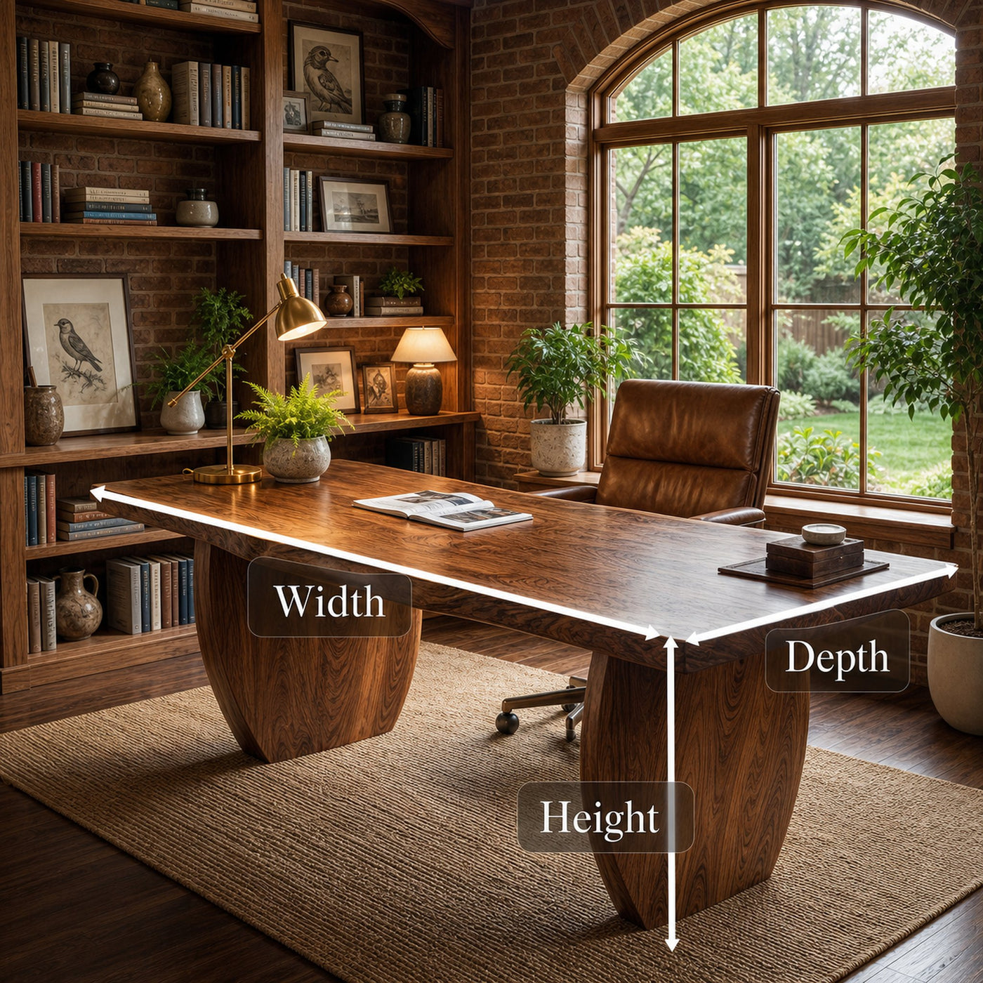 Organic Wooden Executive Desk For Home Office And Study Room - product view 8