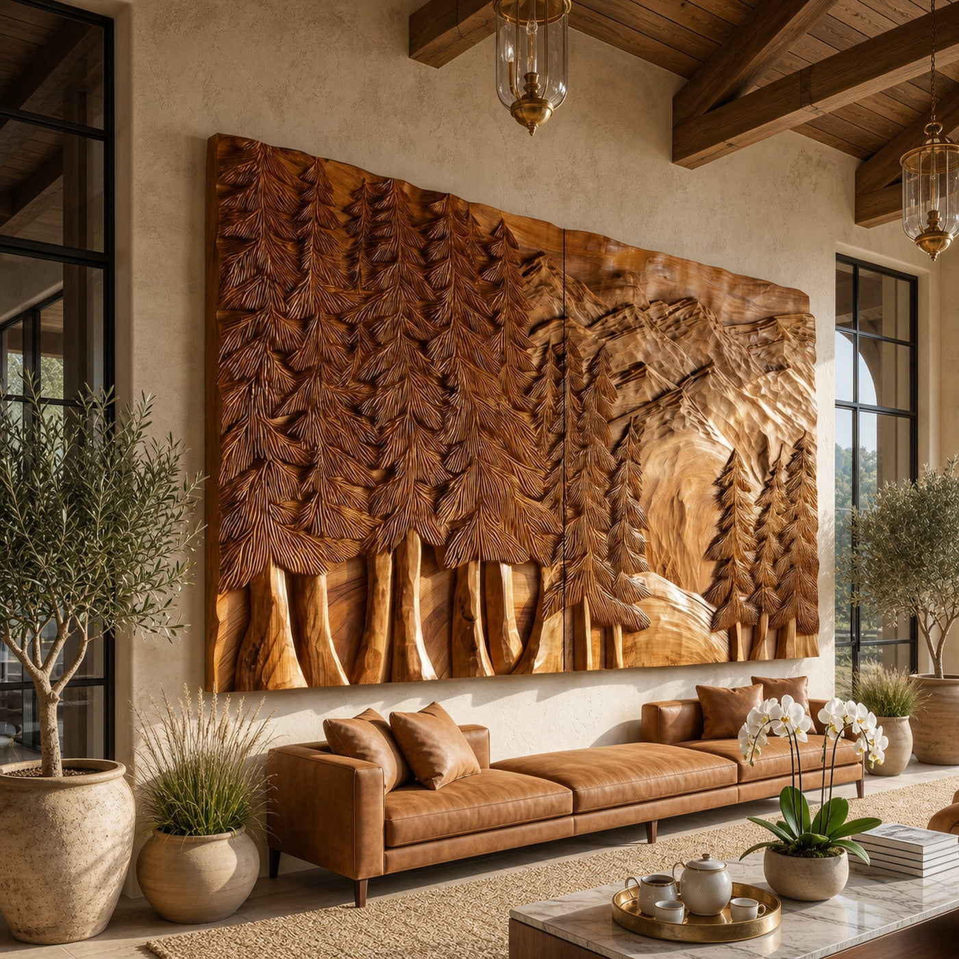 Patriotic Round Eagle Wood Wall Art Rustic Home Interior Decor