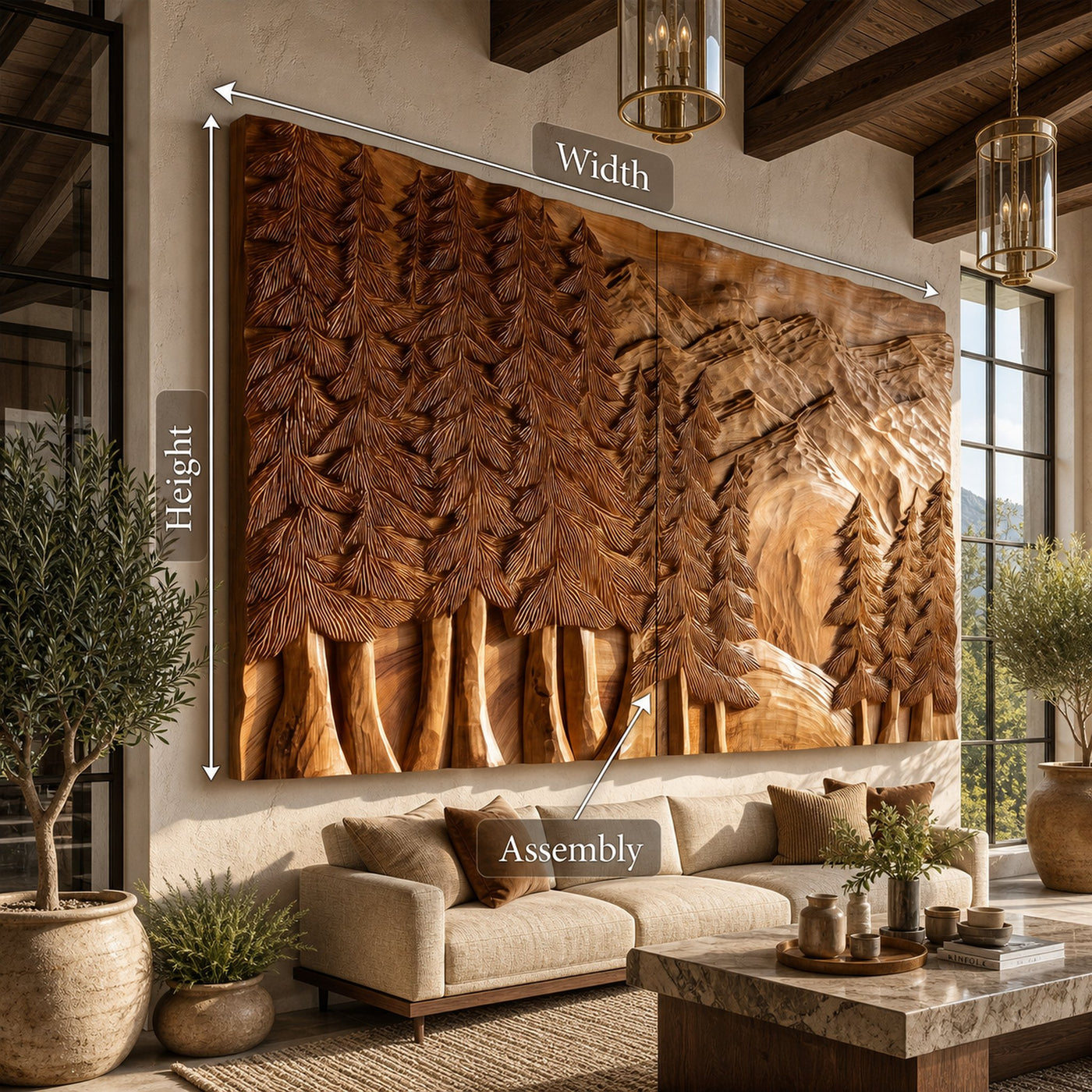 Patriotic Round Eagle Wood Wall Art Rustic Home Interior Decor - product view 5