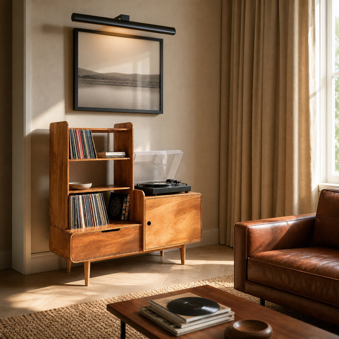 Retro-Inspired Vinyl Record Cabinet For Living Room Or Studio - product view 6