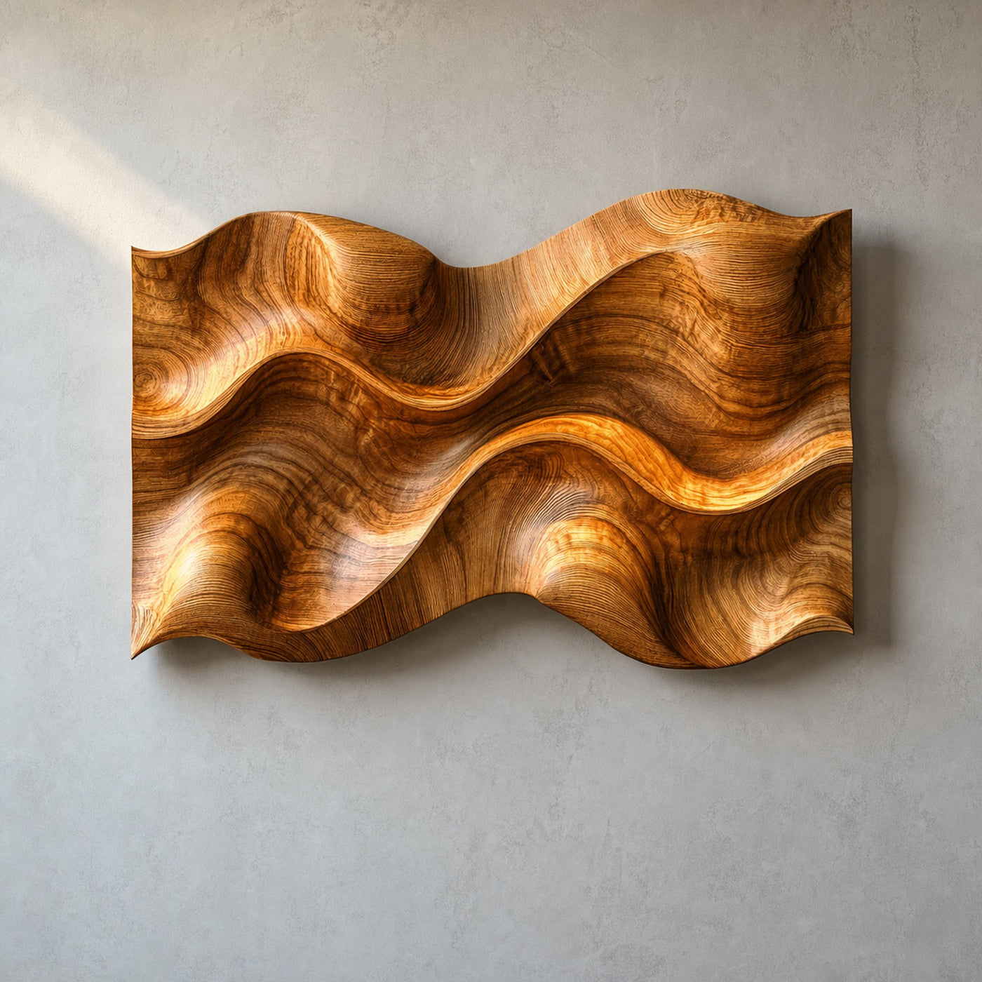 Ripple Grain Solid Wood Wall Art Organic Modern Interior Decor