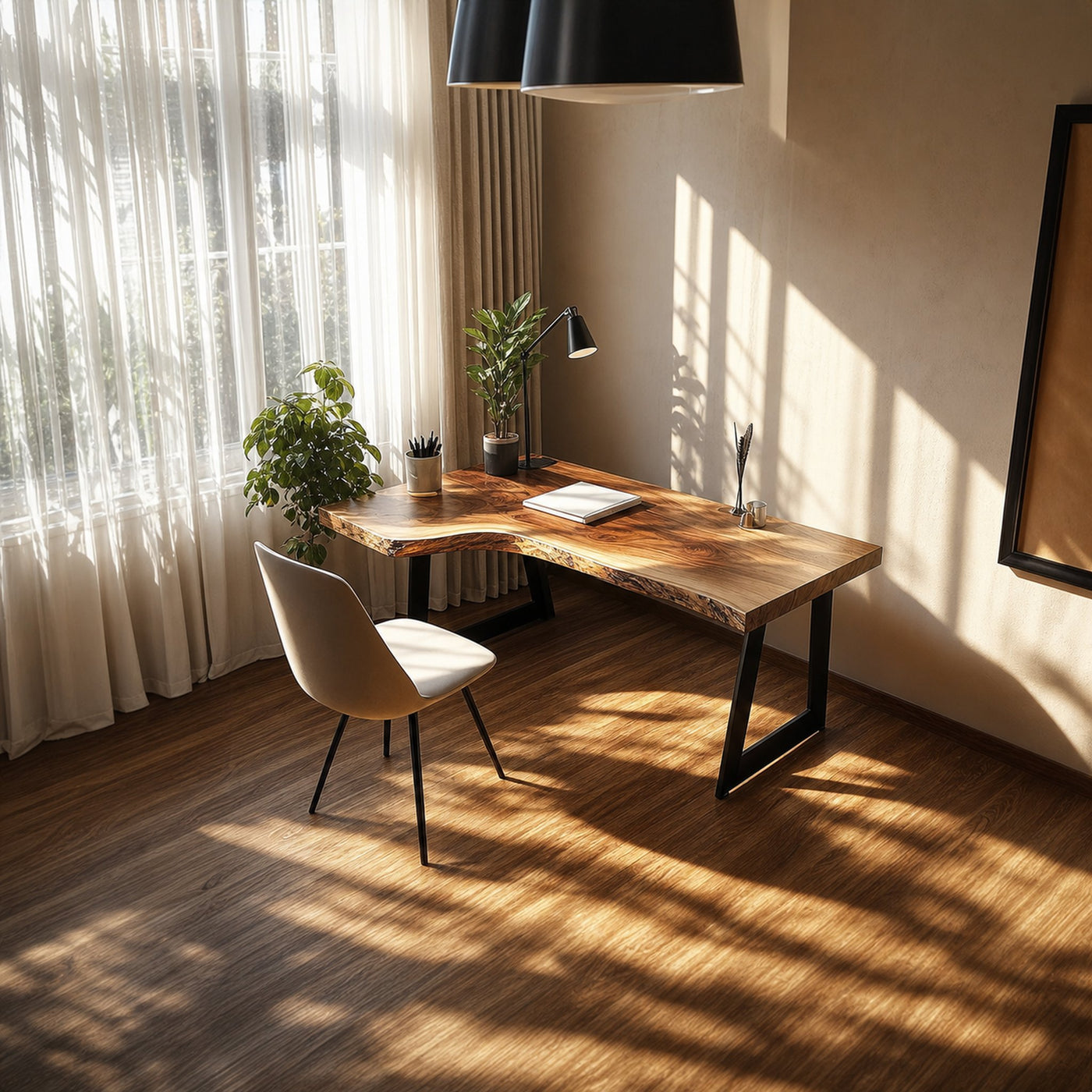 Rustic Artisan Work Desk Bedroom And Reading Room - product view 2