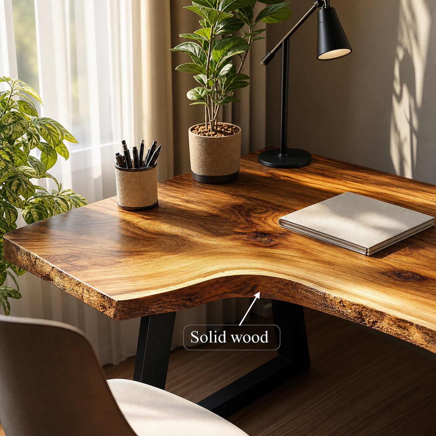 Rustic Artisan Work Desk Bedroom And Reading Room - product view 3