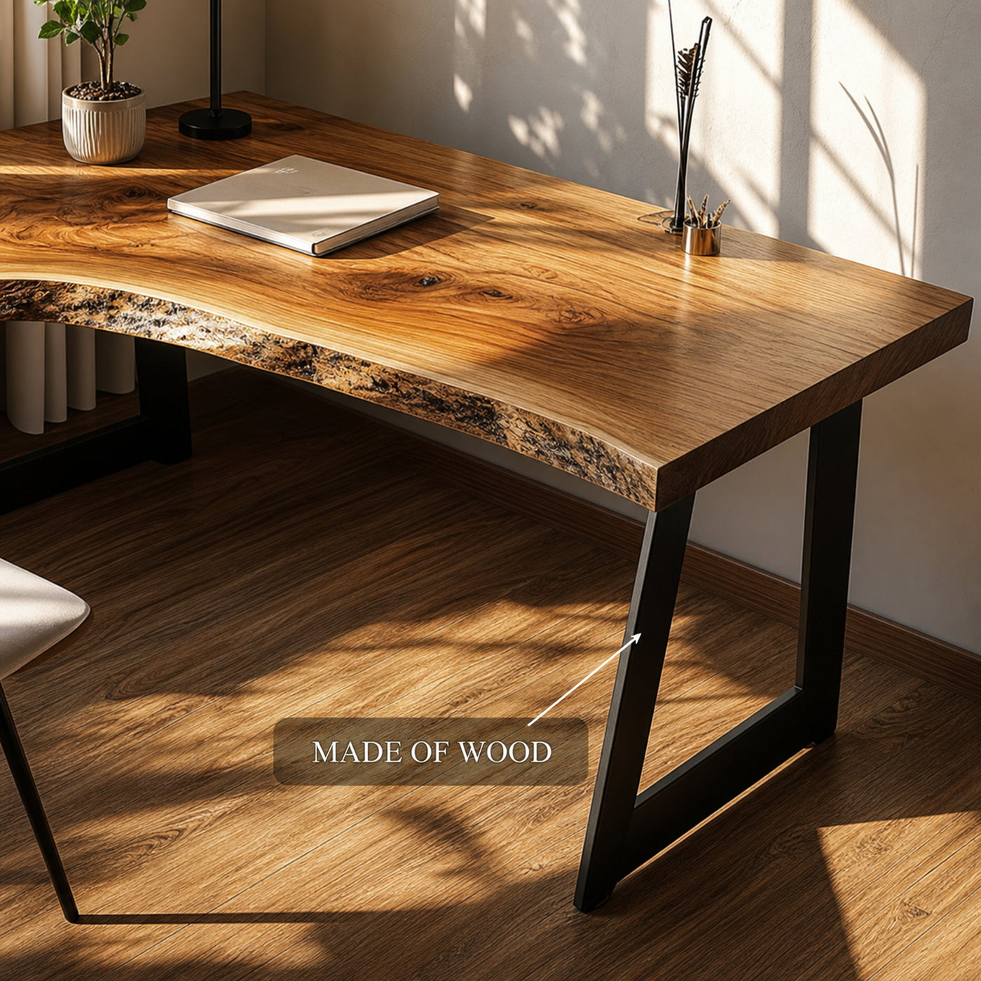 Rustic Artisan Work Desk Bedroom And Reading Room - product view 4