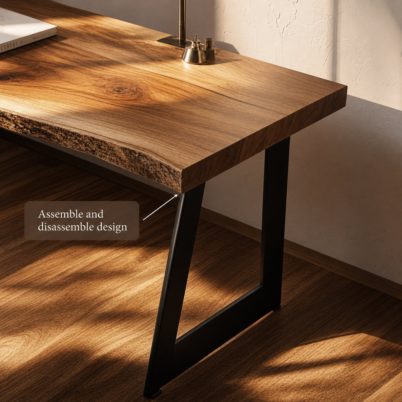 Rustic Artisan Work Desk Bedroom And Reading Room - product view 5