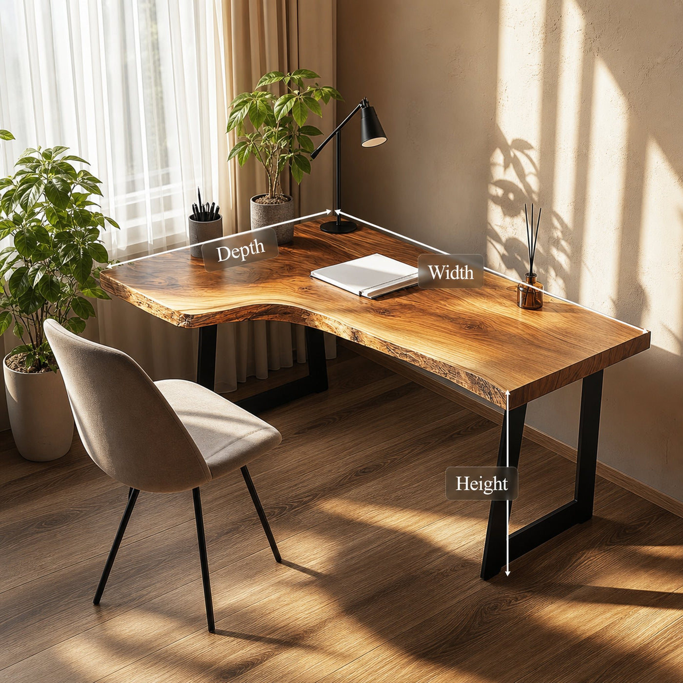 Rustic Artisan Work Desk Bedroom And Reading Room - product view 6