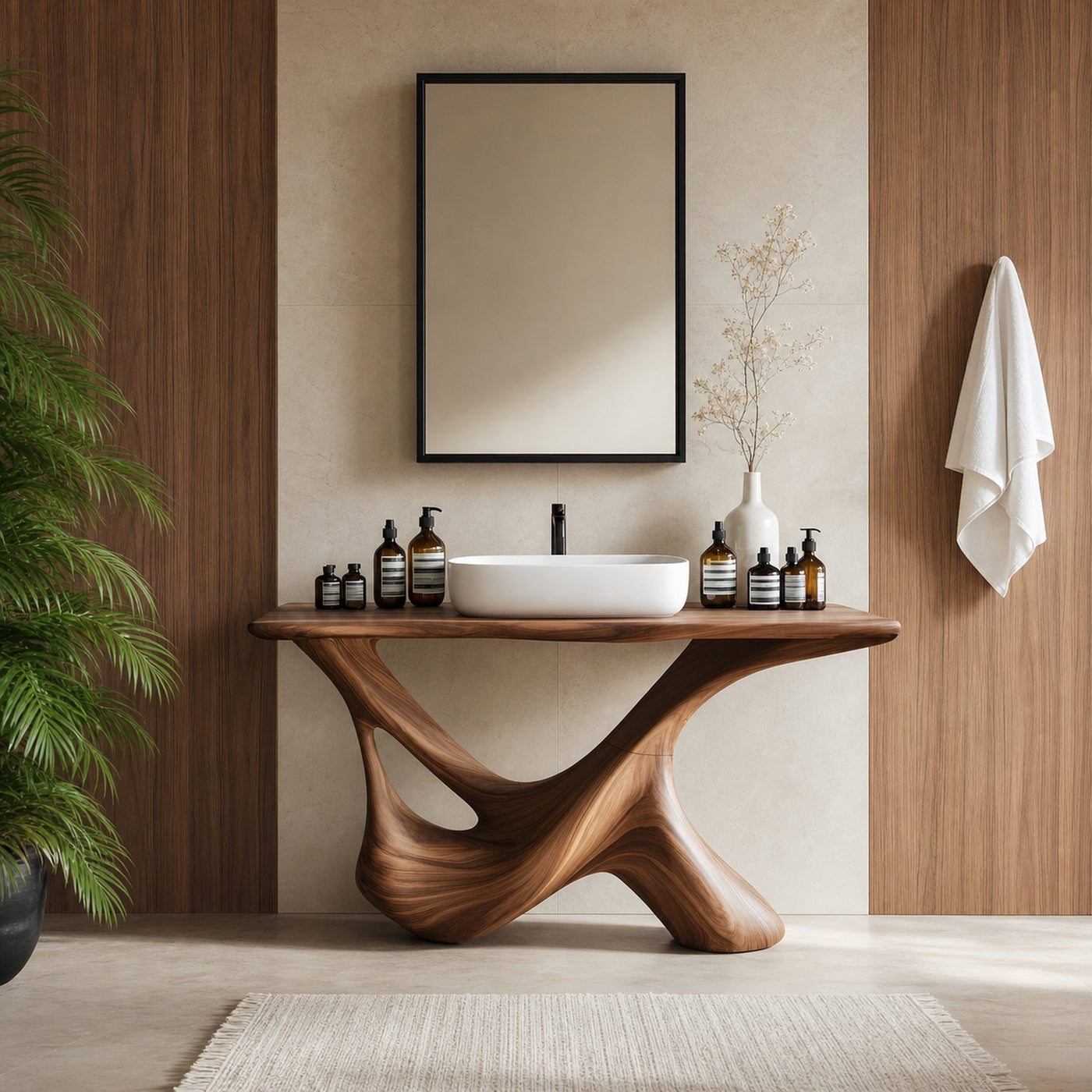 Rustic Bathroom Vanity For Natural Furniture Setup
