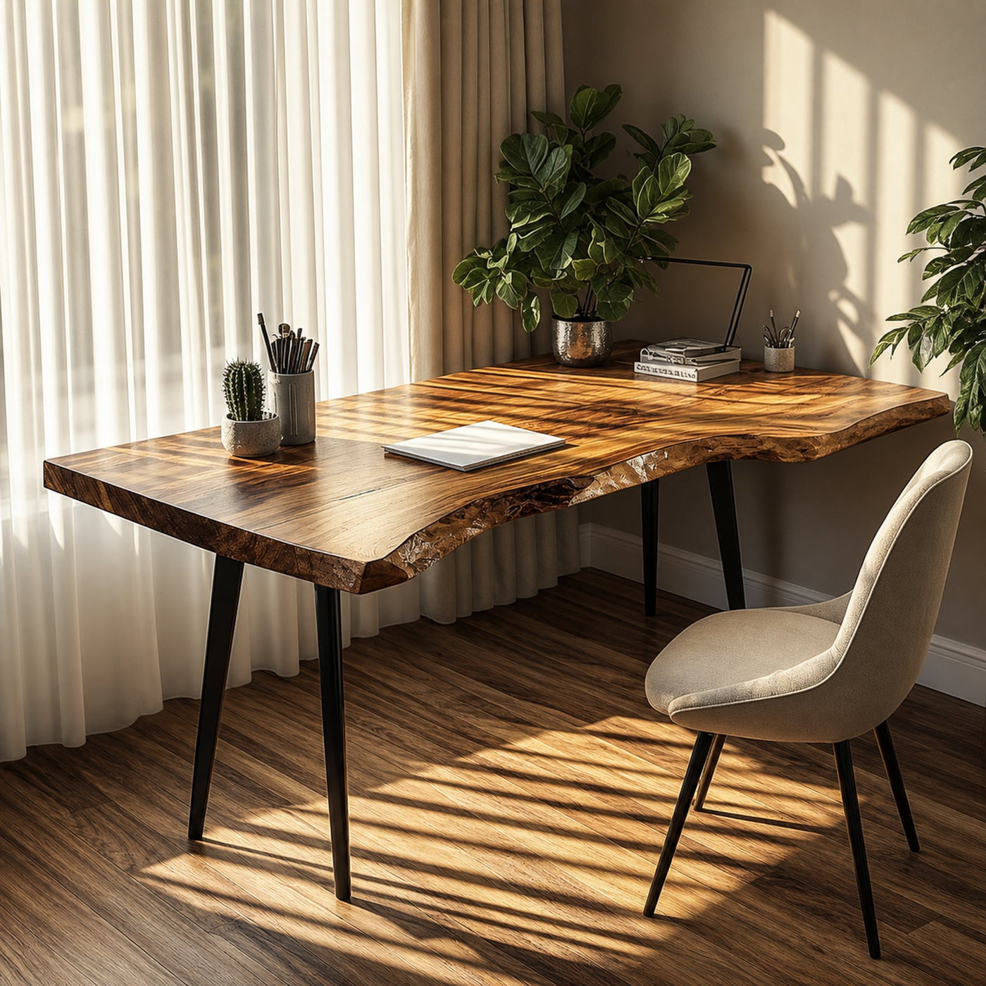 Rustic Computer Desk Reading Room And Study Area