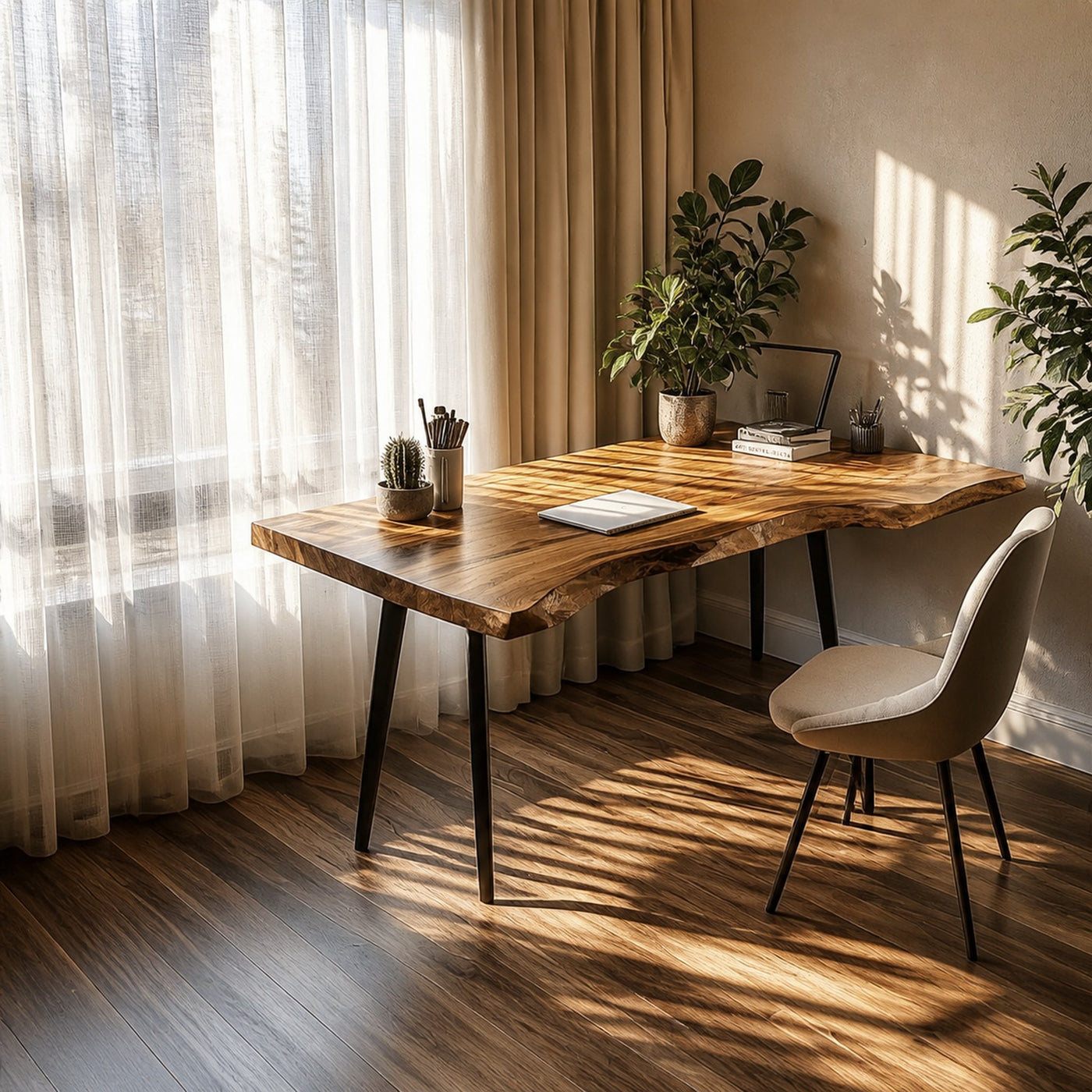 Rustic Computer Desk Reading Room And Study Area - product view 2