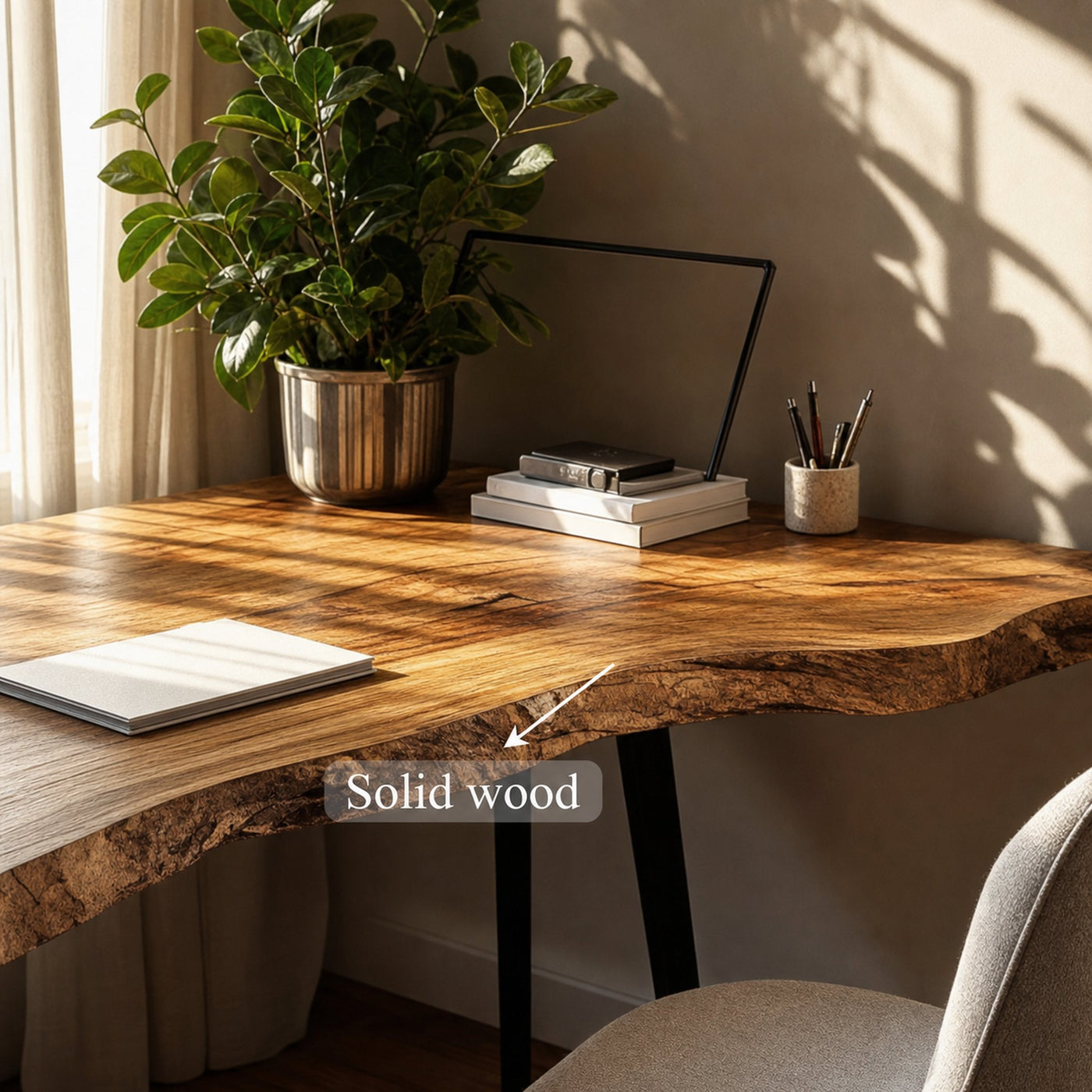Rustic Computer Desk Reading Room And Study Area - product view 3