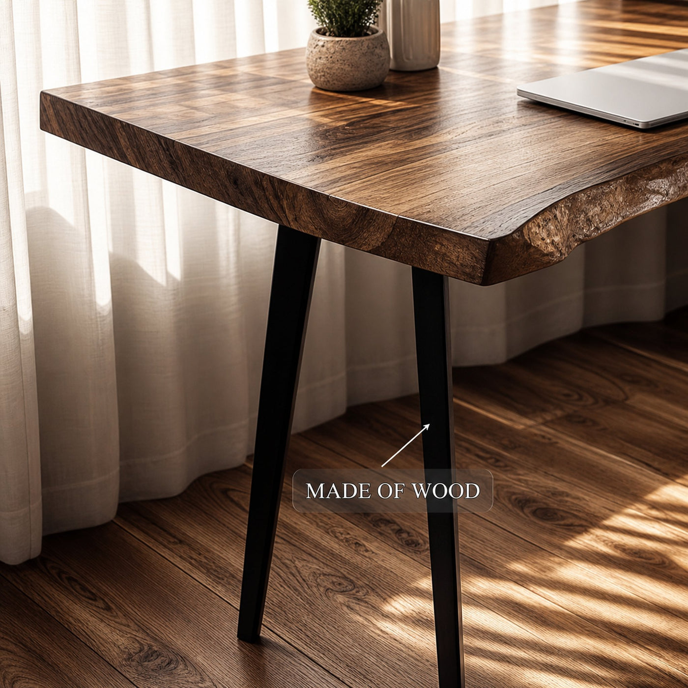 Rustic Computer Desk Reading Room And Study Area - product view 4