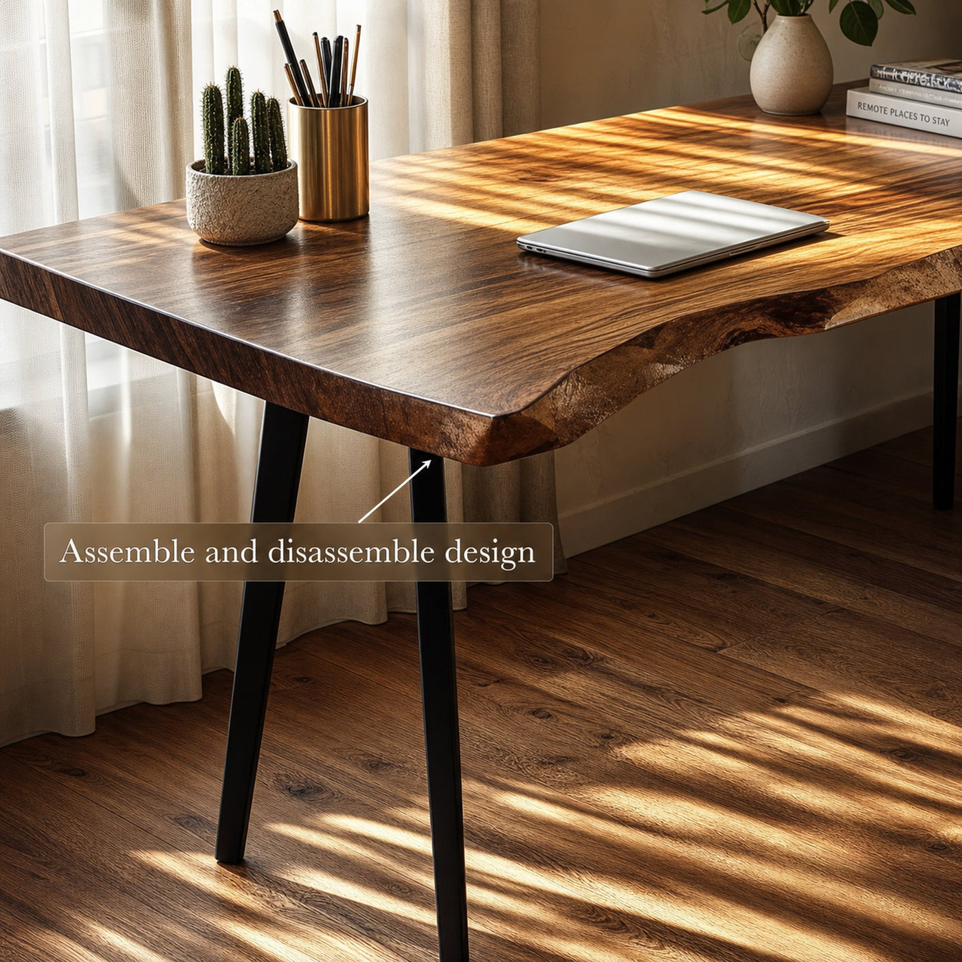 Rustic Computer Desk Reading Room And Study Area - product view 5