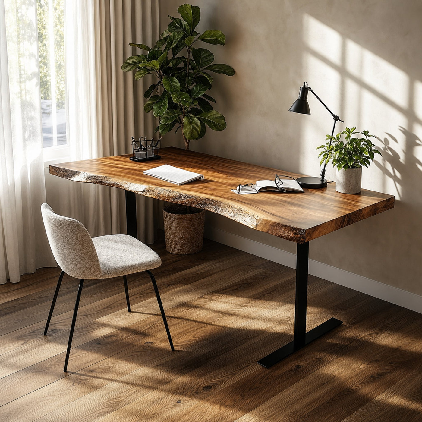 Rustic Contemporary Desk Bedroom And Office Area