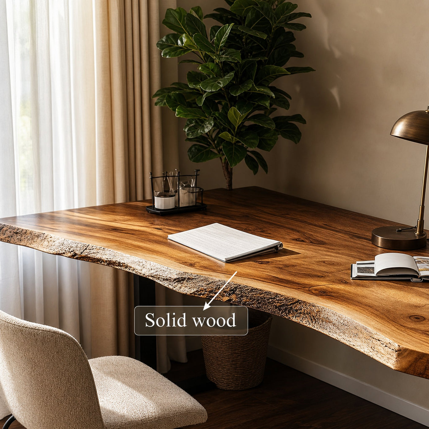 Rustic Contemporary Desk Bedroom And Office Area - product view 3