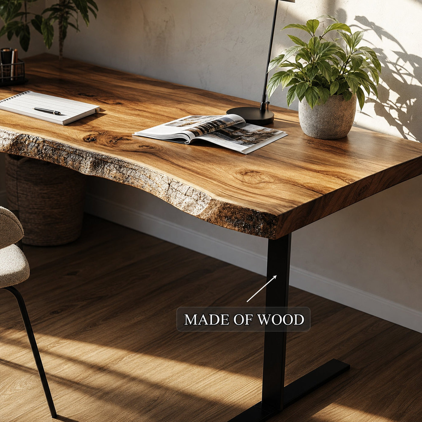 Rustic Contemporary Desk Bedroom And Office Area - product view 4