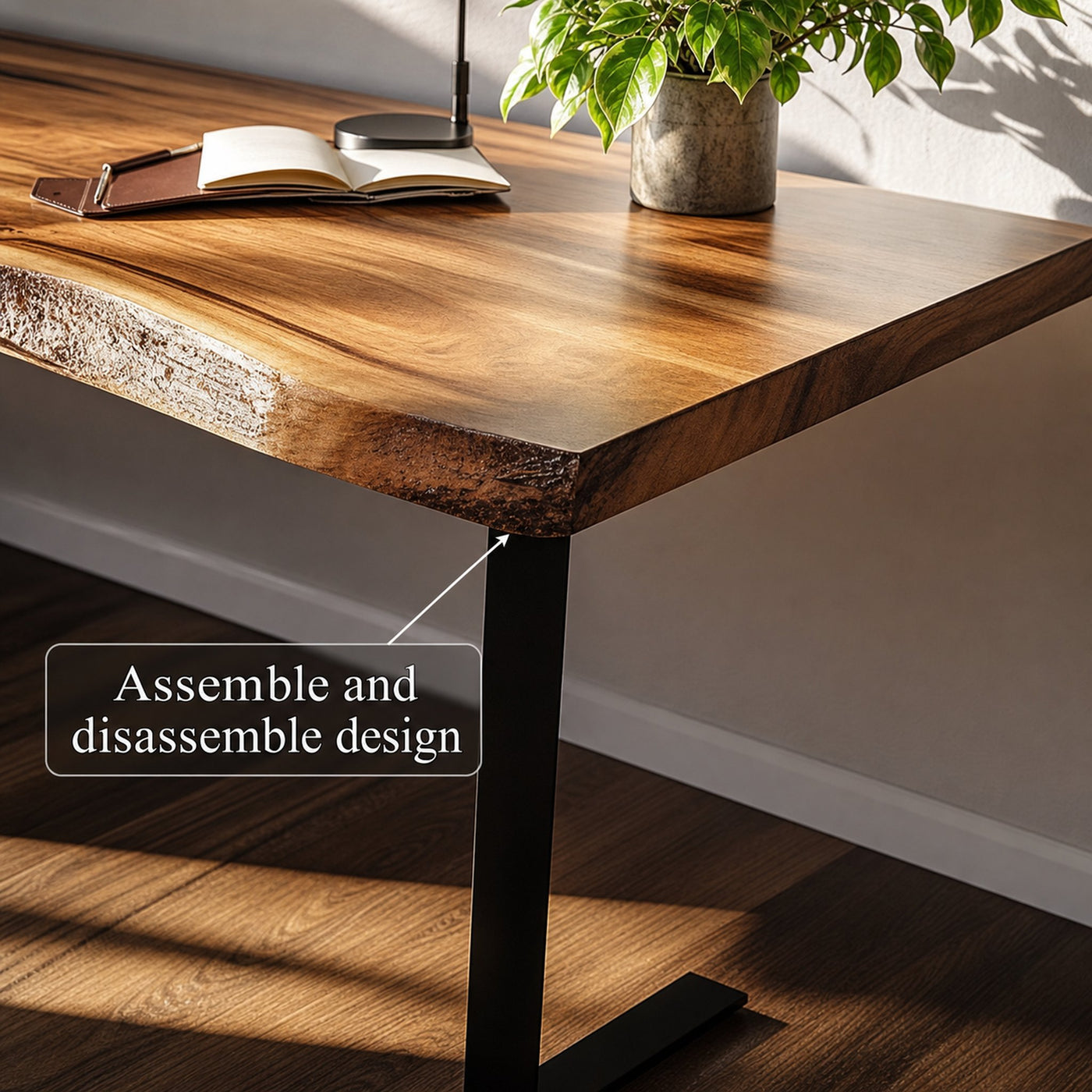 Rustic Contemporary Desk Bedroom And Office Area - product view 5