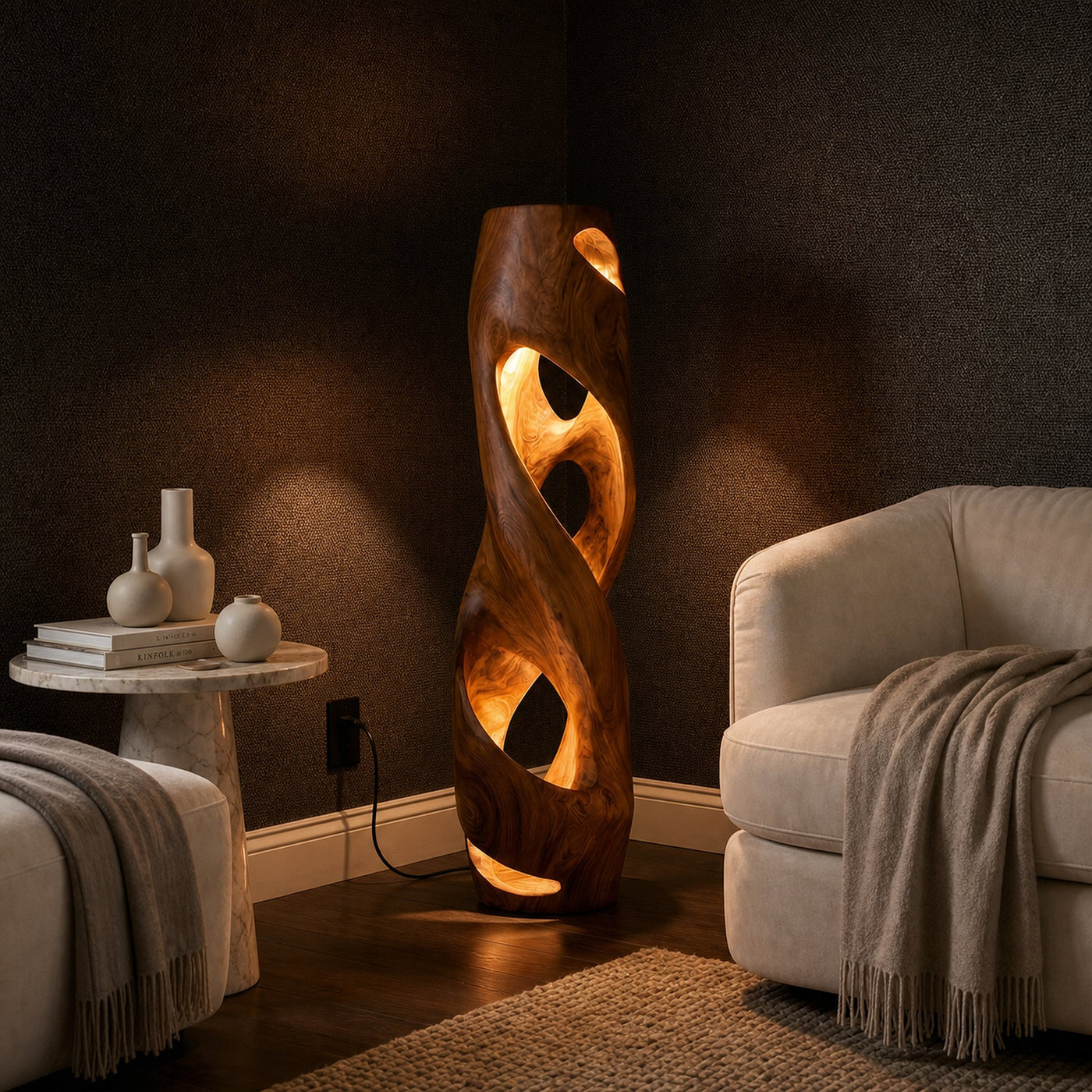 Rustic Decorative Lamp Bedroom Nightstand Reading Nook Corner Space - product view 6