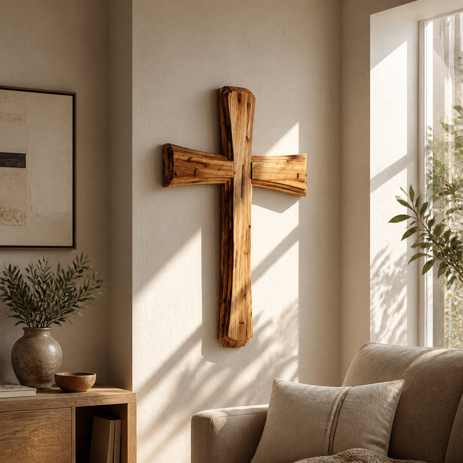 Rustic Decorative Wall Cross Home Office Or Living Room