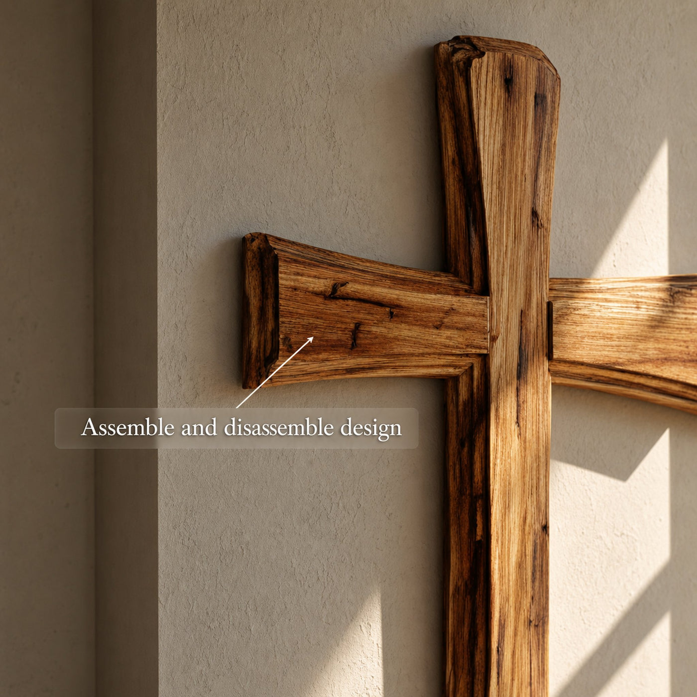 Rustic Decorative Wall Cross Home Office Or Living Room - product view 3