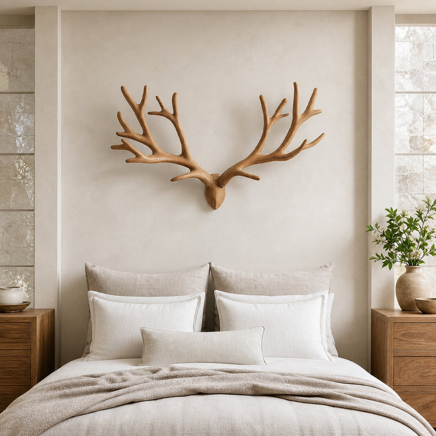 Rustic Deer Antler Wall Decor For Bedroom And Living Room
