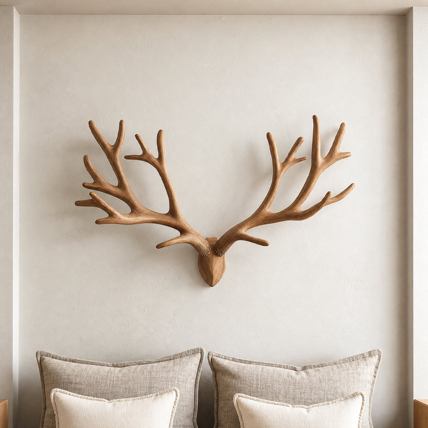 Rustic Deer Antler Wall Decor For Bedroom And Living Room - product view 2