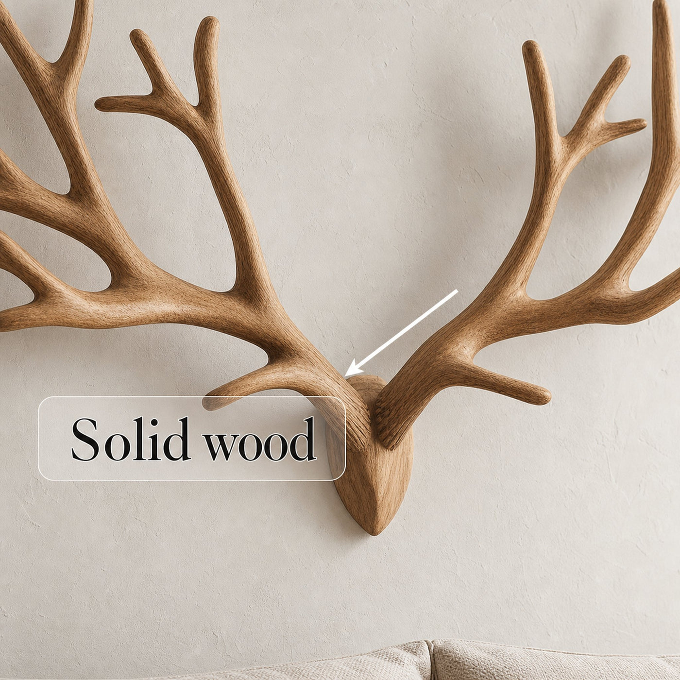 Rustic Deer Antler Wall Decor For Bedroom And Living Room - product view 3