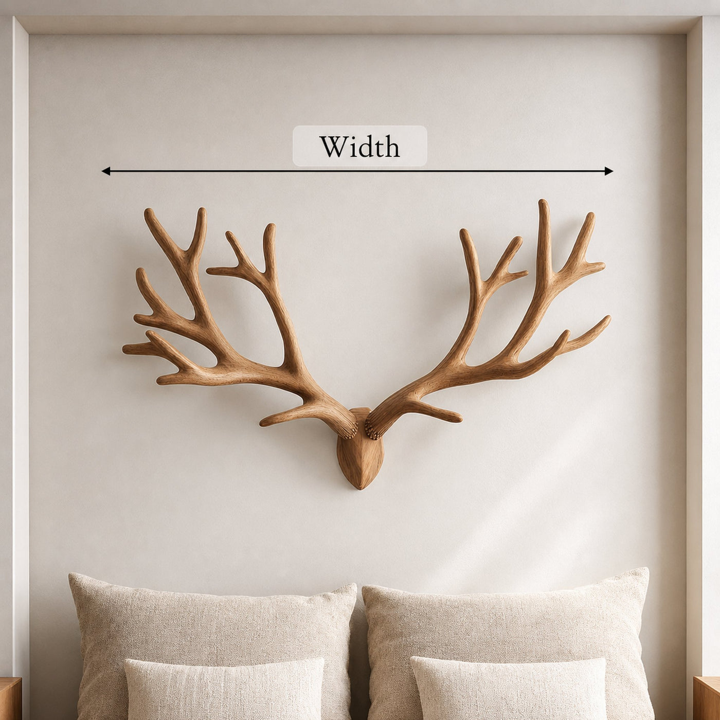 Rustic Deer Antler Wall Decor For Bedroom And Living Room - product view 5