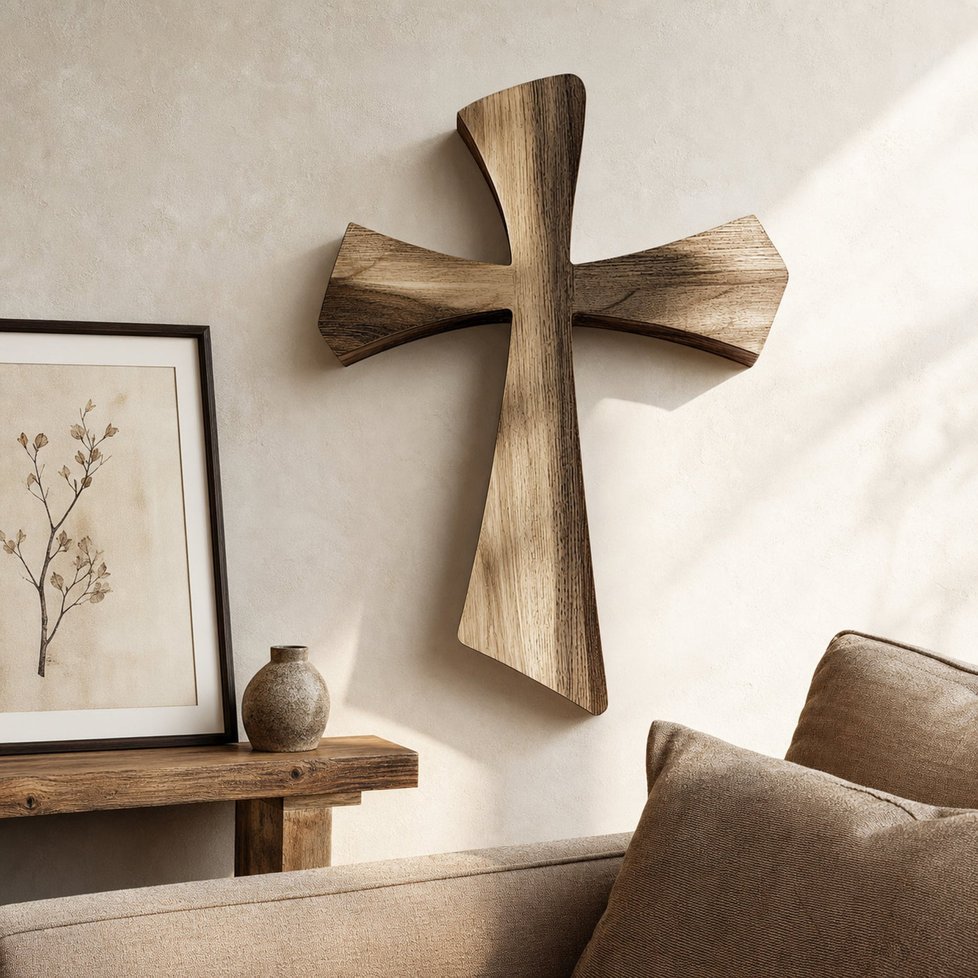 Rustic Faith Wall Cross Living Room And Study Room