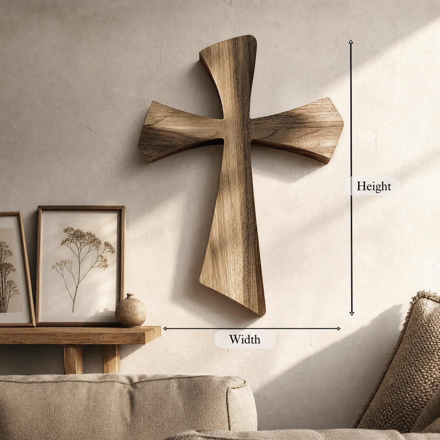 Rustic Faith Wall Cross Living Room And Study Room - product view 5