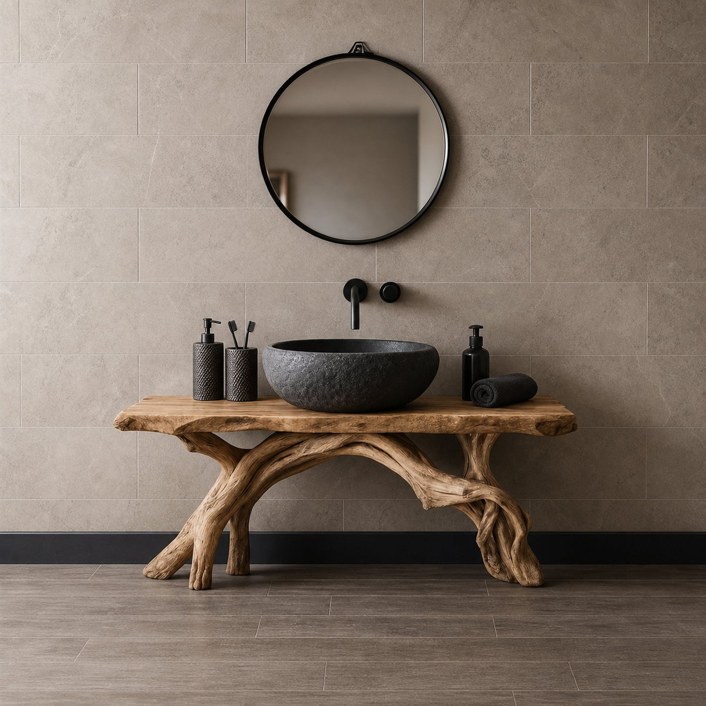 Rustic Handmade Stand Washroom