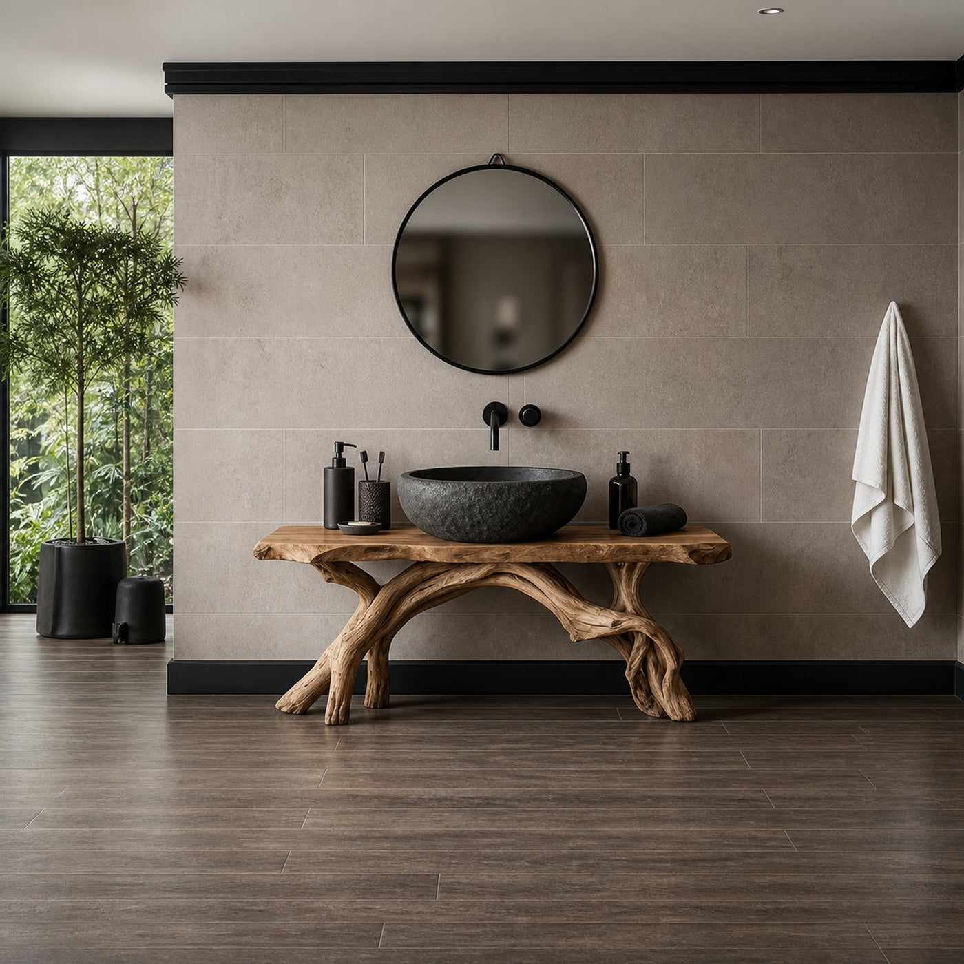 Rustic Handmade Stand Washroom - product view 2