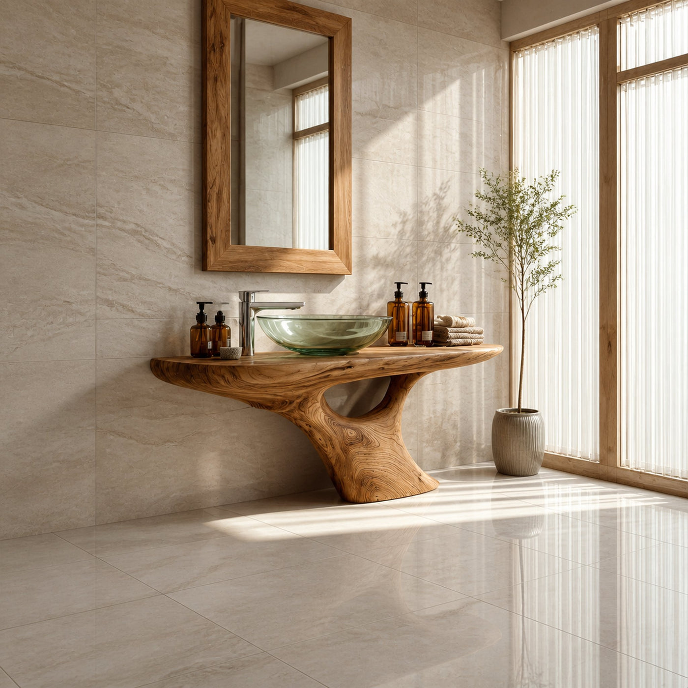 Rustic Handmade Washstand Bathroom - product view 2